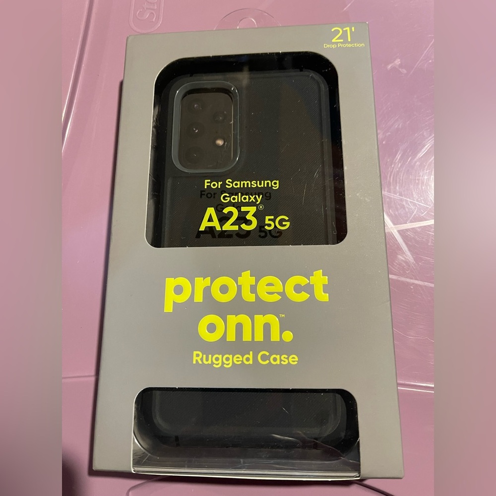 Protect onn. Samsung Galaxy A23 5G Black Rugged Cell Case NEW